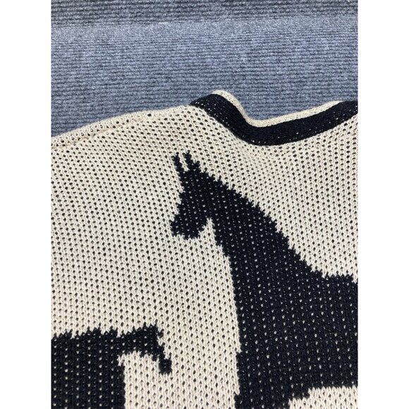 CHRIS TRIOLA Wearable Art Handmade Sweater Coat Size 2 Animal Print Made In USA - Picture 14 of 15